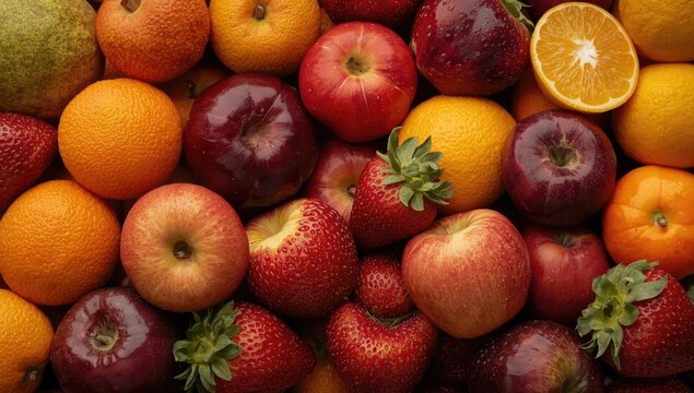 Assorted fresh fruits showcasing a variety of flavors and textures
