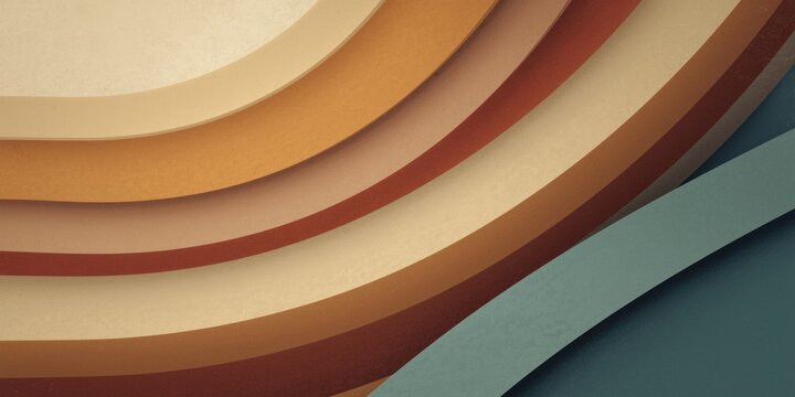 Abstract retro background featuring flowing curved lines and a compelling vintage color arrangement
