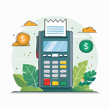 Payment Terminal with Coins and Receipt