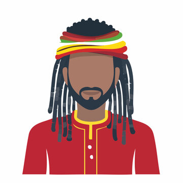 Rastafarian Man Illustration
