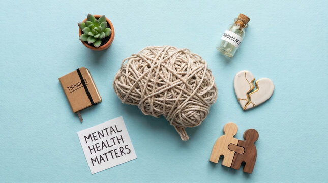Mental health support and emotional healing concept
