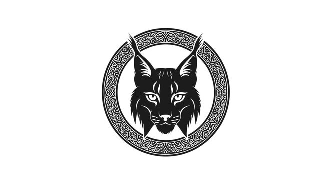Lynx Face in Circle Logo.