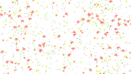 Abstract pattern with pastel pink starfish and colorful mini speckles on white. Cute whimsical terrazzo style vector background for baby textile and wallpaper design. © EkoPriyatno