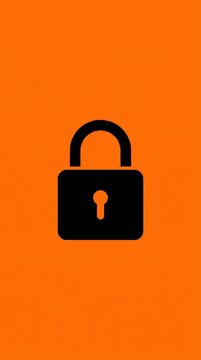 Minimalist Black Padlock Icon