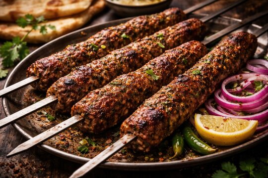 Pashtun inspired ground beef and mutton kebab with rich seasoning
