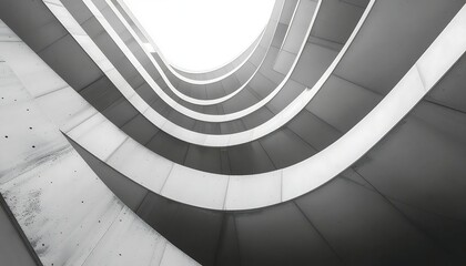 Obraz premium Abstract Architecture Spiral Concrete Staircase Design