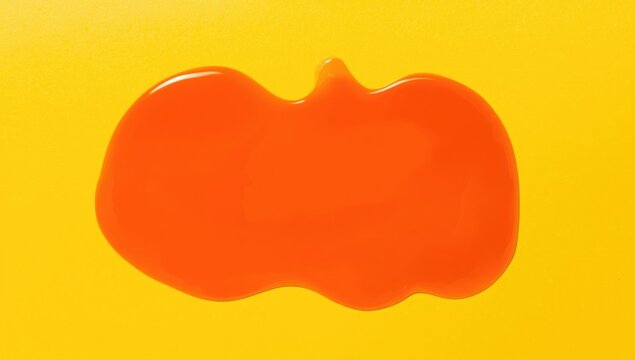 bright colored juice puddle on simple flat backdrop with ample copy space
