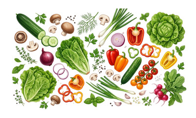 Fototapeta premium set of vegetables