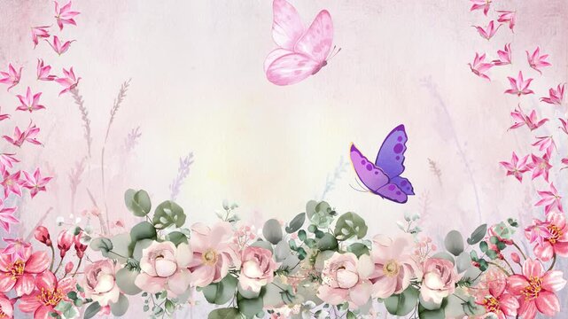 spring background with flowers