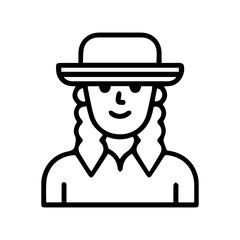Fototapeta premium Person with hat icon