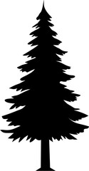 Obraz premium Evergreen Silhouette: Coniferous Tree Graphic