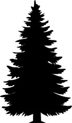 Obraz premium Evergreen Silhouette: Pine Tree Vector Illustration