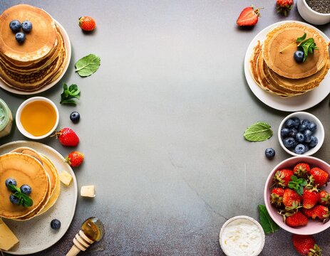 pancakes border background