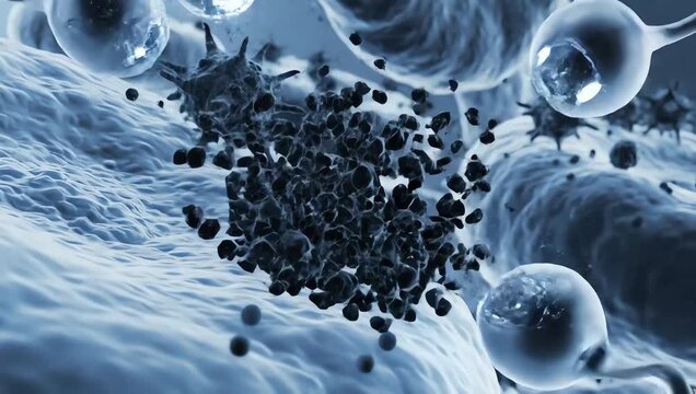 Cellular detoxification activated by intermittent fasting, toxins and waste particles removed from healthy cells