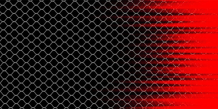 High-resolution red hexagon grid pattern on dark background with smooth gradient fade. Futuristic geometric texture perfect for technology themes, gaming visuals,