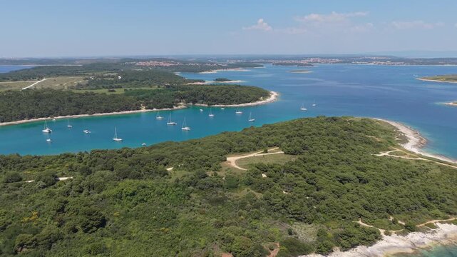 Premantura and Meduline, the view from Cape Kamenjak, Istria, Croatia