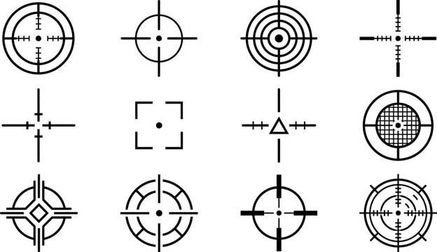 Crosshair and scope sight icons