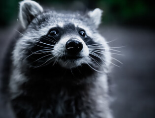 cute raccoon portrait © Agata Kadar