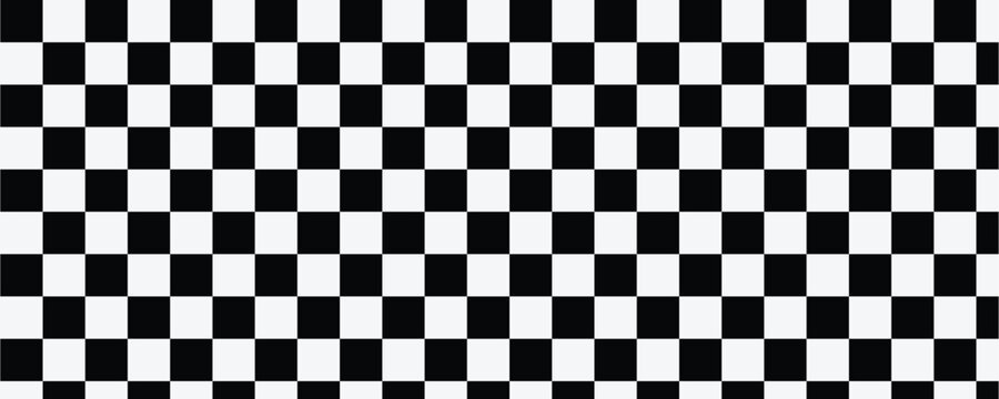 Vintage checkerboard pattern. Black and white checkerboard seamless pattern. Checkered texture used in floor design and wallpaper. Vector illustration.