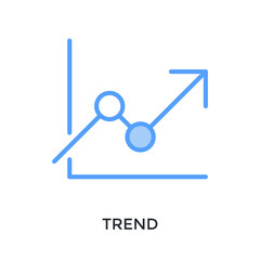 Trend Icon Lineal Blue Style. Vector Illustration For Graphic Design © San D