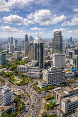 Obraz premium downtown aerial view