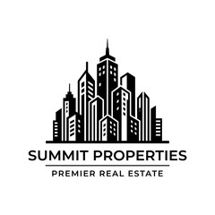 Naklejka premium Summit Properties Premier Real Estate Logo.