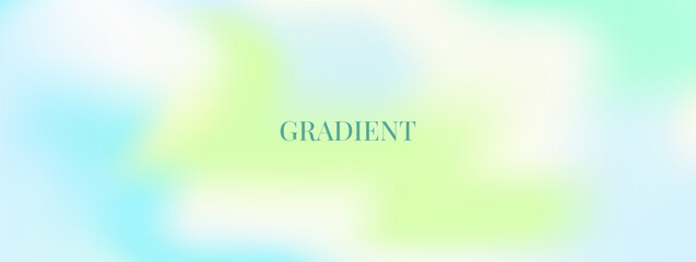 Obraz premium Summer mint, white and green gradation with abstract paint spot. Gradient background with spring green vibe. Colorful paint trendy liquid with watercolor modern decoration. Pastel summer ombre vector.