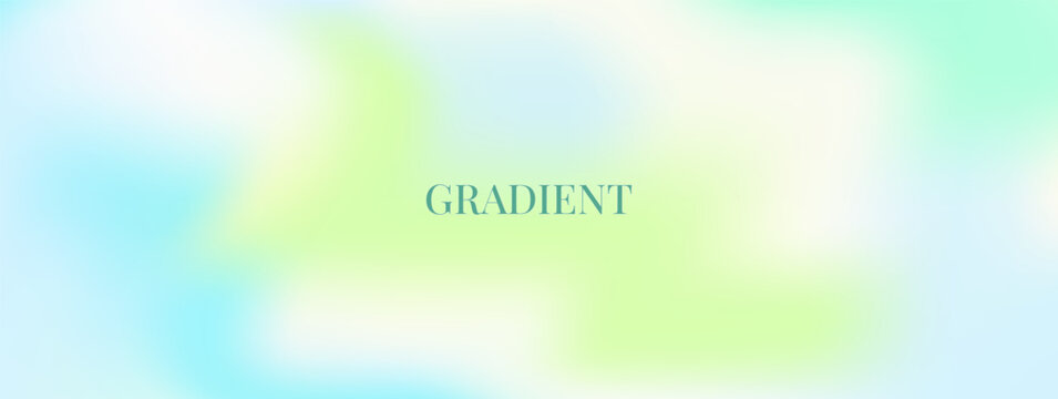 Summer mint, white and green gradation with abstract paint spot. Gradient background with spring green vibe. Colorful paint trendy liquid with watercolor modern decoration. Pastel summer ombre vector.