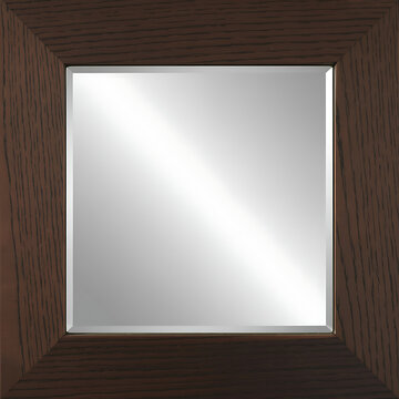 Wooden Frame Square Mirror