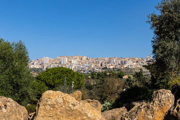Fototapeta premium panorama su Agrigento, Sicilia