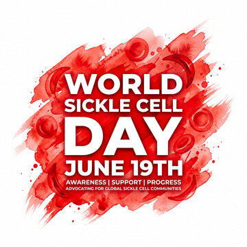 World sickle cell day awareness campaign graphic design
