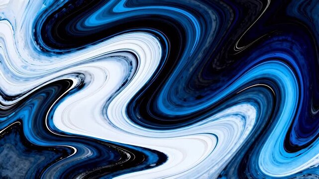 Abstract swirling blue and white patterns