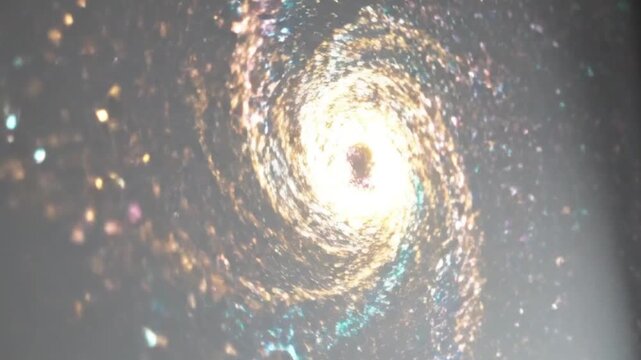 Vibrant spiral galaxy with glowing core and colorful nebulae in deep space, cosmic wonder and astronomical beauty