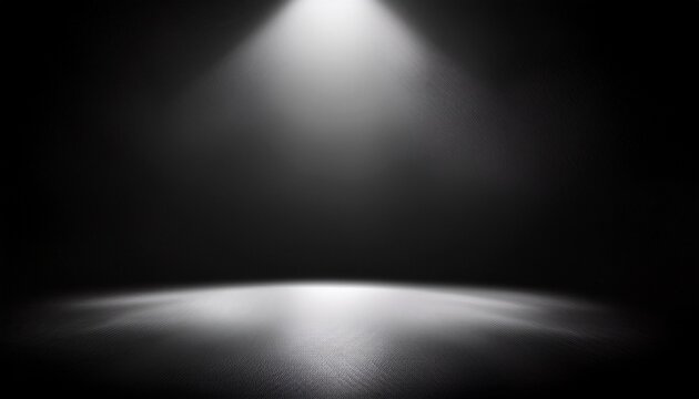 refined matte black background with subtly balanced soft focus white spotlight in the center drawing attention to the main subject