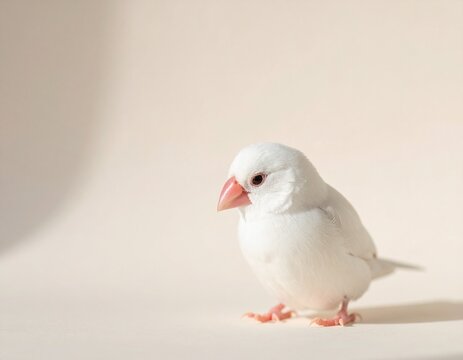 小鳥　文鳥　白