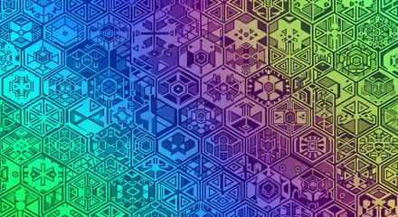 Obraz premium Vibrant rainbow colored geometric pattern background.