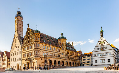 Fototapeta premium Rathaus in Rothenburg ob der Tauber, Deutschalnd