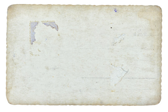 PNG Aged paper sheet isolated on transparent background. Distressed postcard cardboard texture