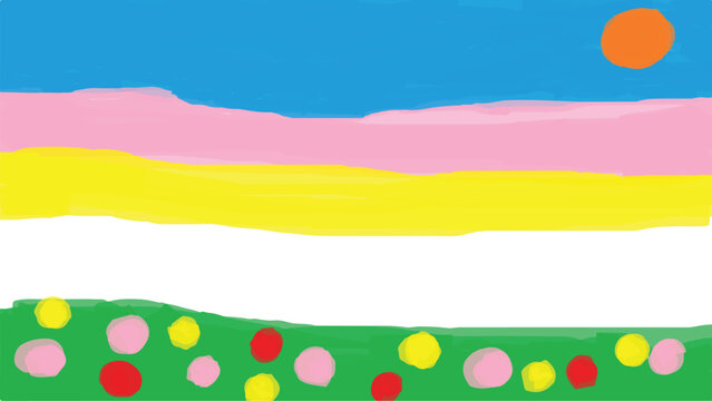 My lovely daughter drew this picture when she was a child in kindergarten.