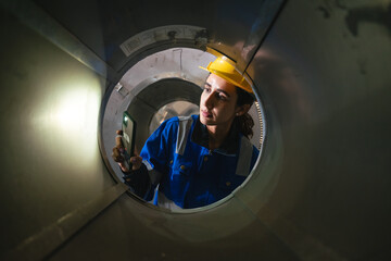 Industrial Factory Workflow And Metal Sheet Operations With Engineers And Workers Managing...
