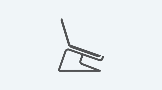 Simple minimalist chair design concept.