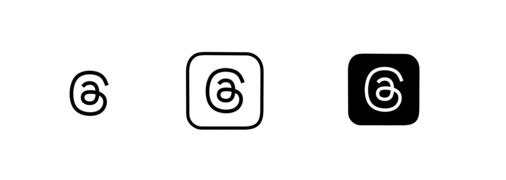 Threads social media icon set