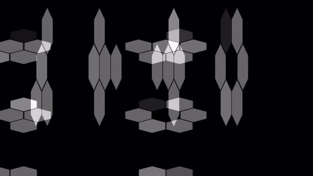 Abstract Hexagonal Grid Overlay Pack with Futuristic Geometric HUD Elements
