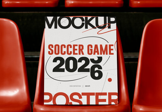 Soccer Sports Arena Tribune Poster Mockup