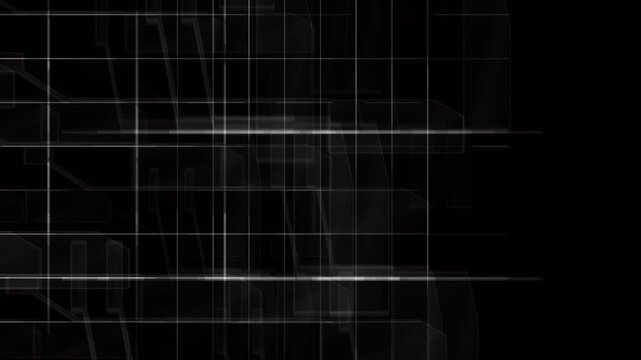 Minimal Technical Grid Overlay Pack with Futuristic Wireframe Lines on Black Background