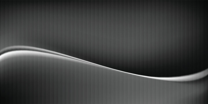 Black white dark gray silvery abstract background. Color gradient. Wave. Rough grain grainy grungy noise dust. Brushed matte shimmery blur. Light. Metallic steel metal effect