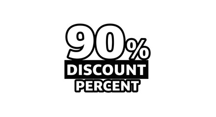 Obraz premium 90% Discount Percent Sign - Sale Offer Graphic