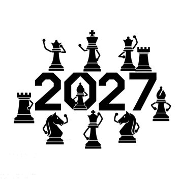 Chess Pieces Arranged in Circle.
