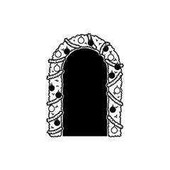 Fototapeta premium Playing card archway with suits.