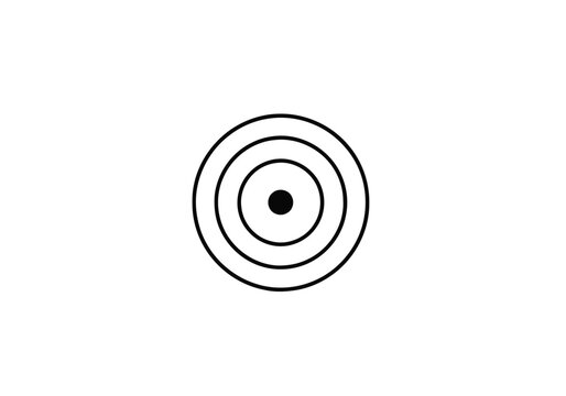 Concentric circles with inner dot.